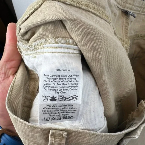 Eddie Bauer Carpenter Pants Work Utility Outdoor Casual Khaki 34x34 - Picture 4 of 10